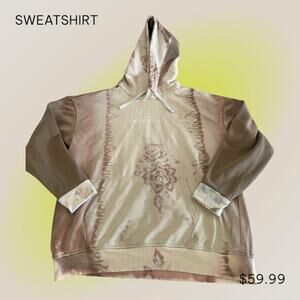 Gymshark Lifting Club Sweatshirt - XL, Tie-Dye, Beige/Pink - Perfect for Workout